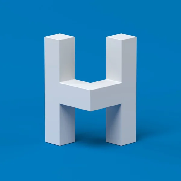 Изометрическая буква шрифта H 3d рендеринг — стоковое фото