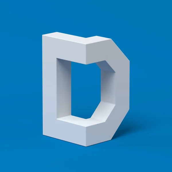 Ізометричний шрифт літери D 3d рендеринга — стокове фото
