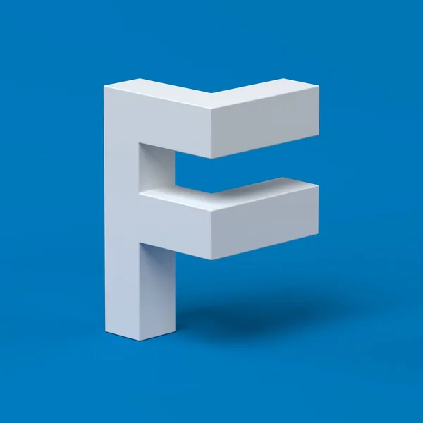 等距字体字母 F 3d 渲染 — 图库照片