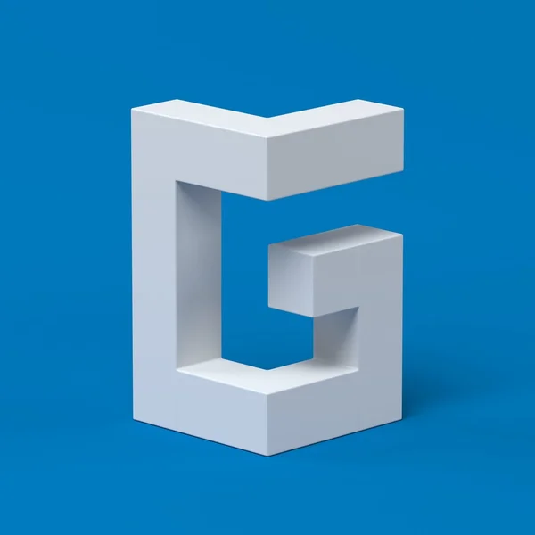 アイソ メトリック フォント G 文字 3 d レンダリング — ストック写真