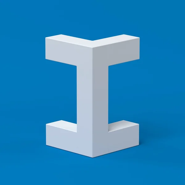 Isometrisk teckensnitt bokstaven I 3d-rendering — Stockfoto