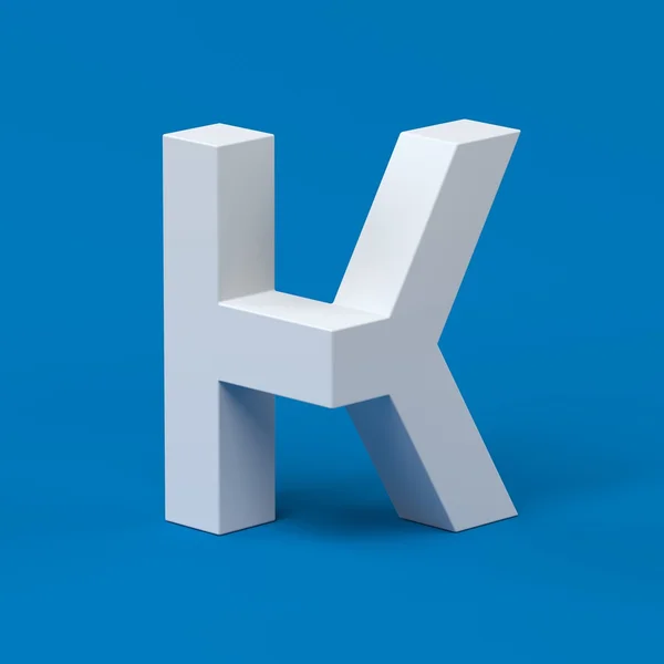 Isometrische lettertype letter K 3D-rendering — Stockfoto