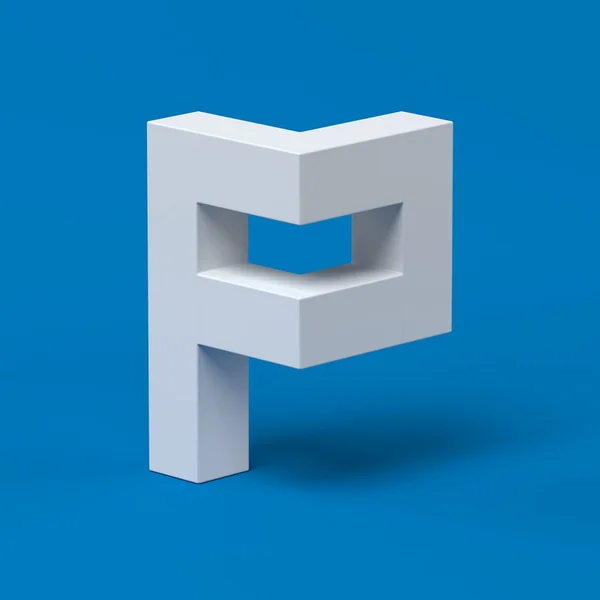 Isometrische lettertype letter P 3D-rendering — Stockfoto