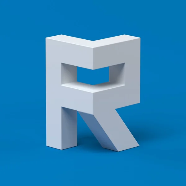 Renderowanie 3d izometryczny czcionek litera R — Zdjęcie stockowe