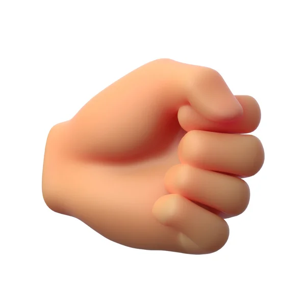 Cartoon fist 3d illustration — Stock Photo, Image