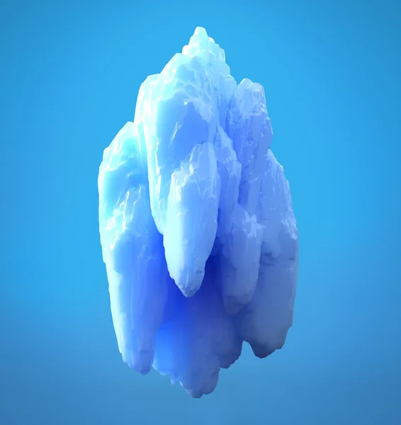 Iceberg isolerad på vit bakgrund — Stockfoto
