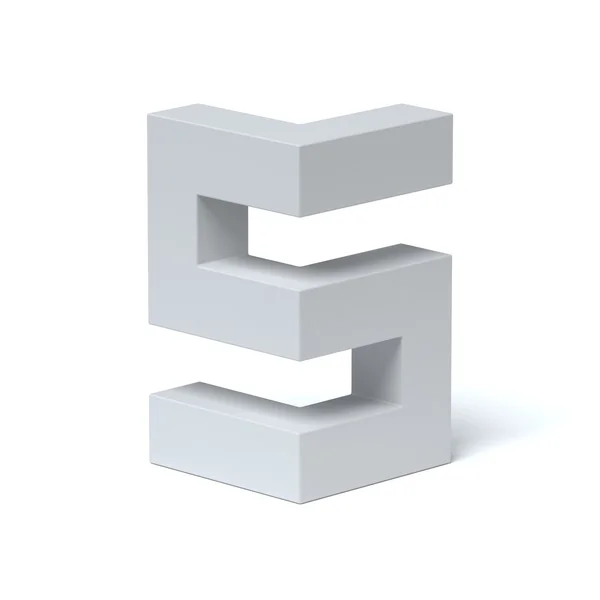 Isometrische Schrift Nummer 5 3D-Darstellung — Stockfoto