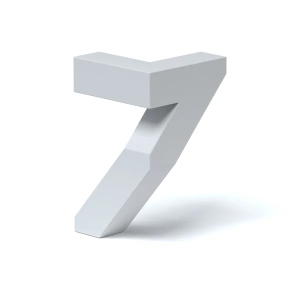 Изометрический номер шрифта 7 3d рендеринг — стоковое фото