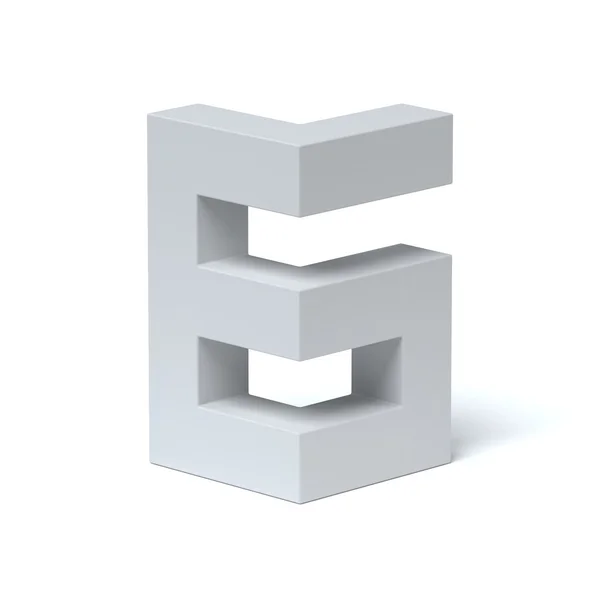 Caratteri isometrici numero 6 rendering 3d — Foto Stock