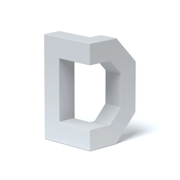 Изометрическая буква шрифта D 3d рендеринг — стоковое фото
