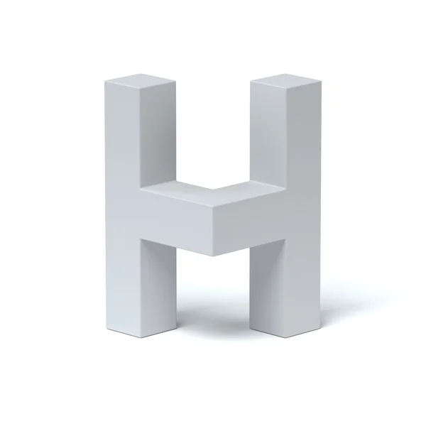 Ізометричний шрифт літери H 3d рендеринга — стокове фото