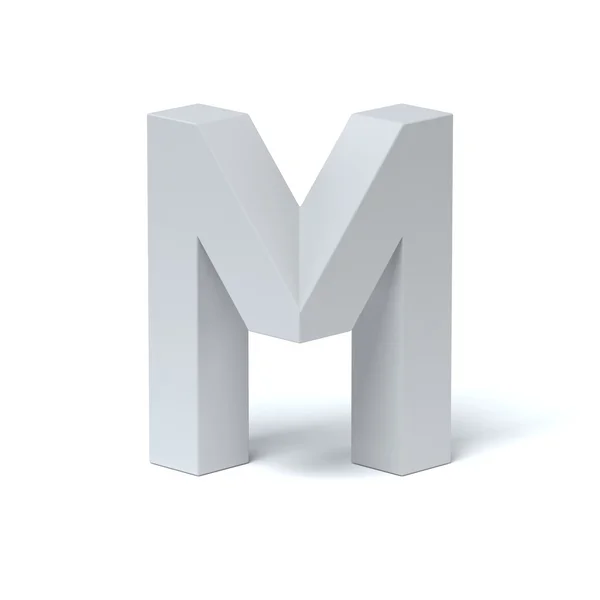 Ізометричний шрифт літери M 3d рендеринга — стокове фото