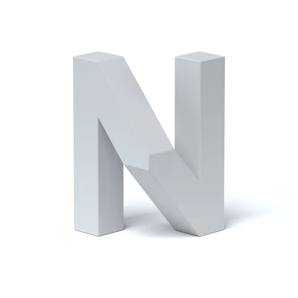 Isometric font letter N 3d rendering — Stock Photo, Image