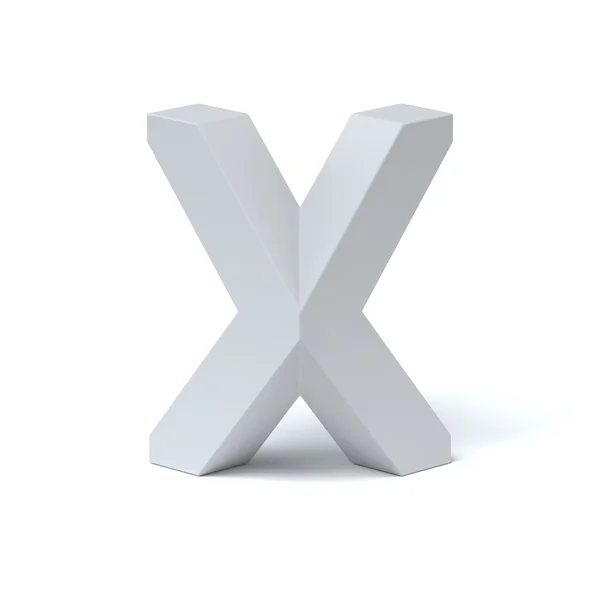 Isométrico letra de fuente X 3d renderizado —  Fotos de Stock
