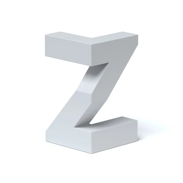 Isométrico letra de fuente Z 3d renderizado — Foto de Stock