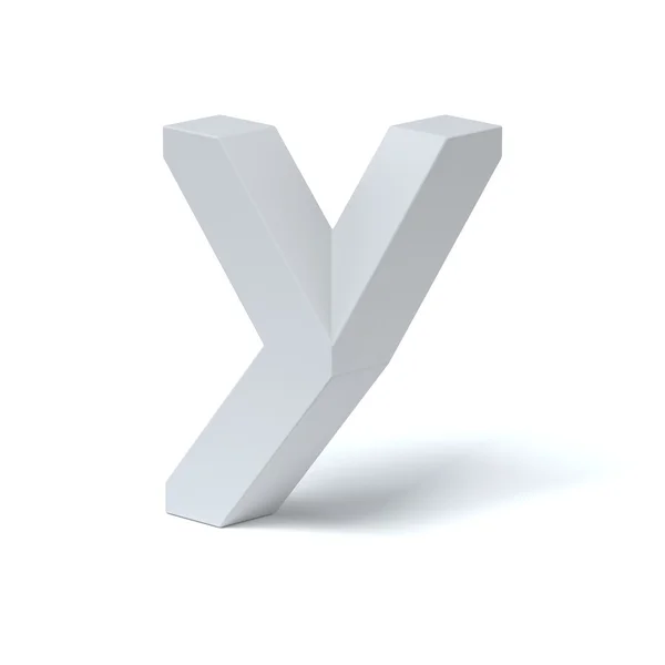 Ізометрична шрифтова літера Y 3d візуалізація — стокове фото