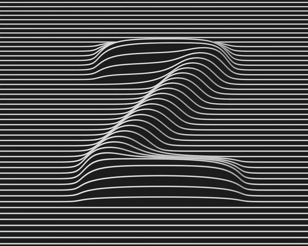 Linear 3d font letter Z — Stock Photo, Image