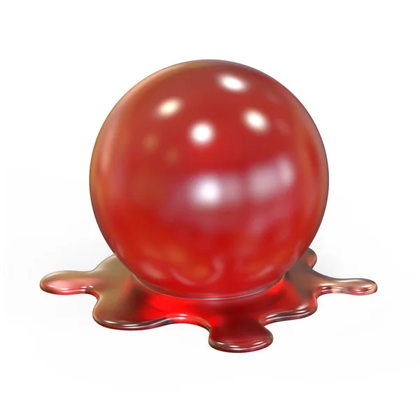 溶解する赤い球 — ストック写真