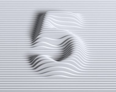 Doğrusal 3d yazı tipi sayısı 5