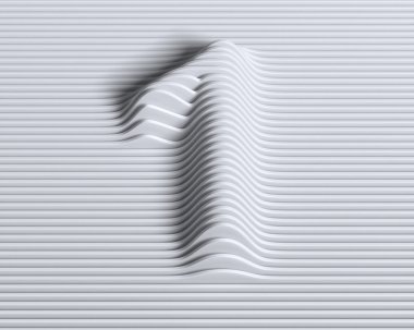 Doğrusal 3d yazı tipi numarası 1