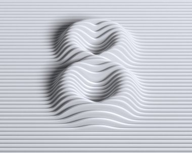 Doğrusal 3d yazı tipi sayısı 8