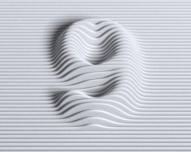 Doğrusal 3d yazı tipi sayısı 9