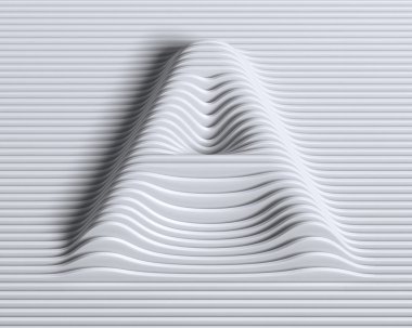 Doğrusal 3d yazı tipi harf A