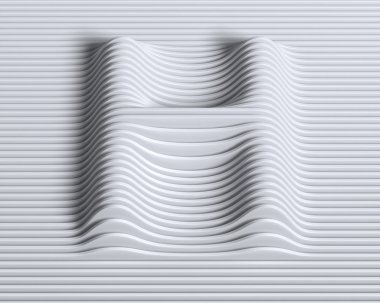 Doğrusal 3d yazı tipi harf H