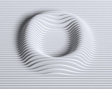 Doğrusal 3d yazı tipi harf O