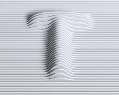 Doğrusal 3d yazı tipi T harfi