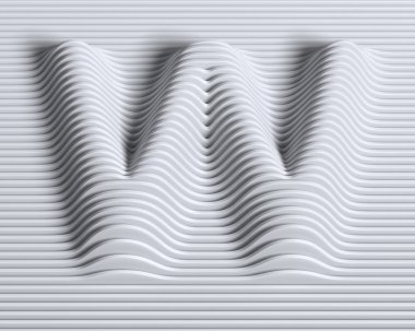 Doğrusal 3d yazı tipi harf W