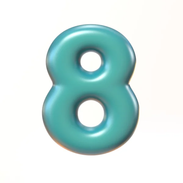 Numero carattere Bubbly 3d 8 — Foto Stock