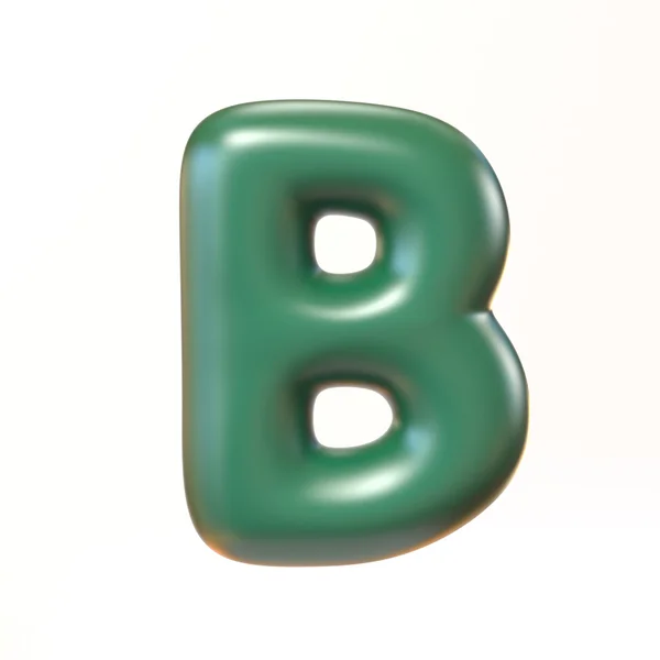 Bubbly 3d font letter B — Stock Photo, Image