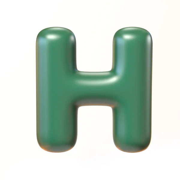 Kabarcıklı 3d yazı tipi harf H — Stok fotoğraf
