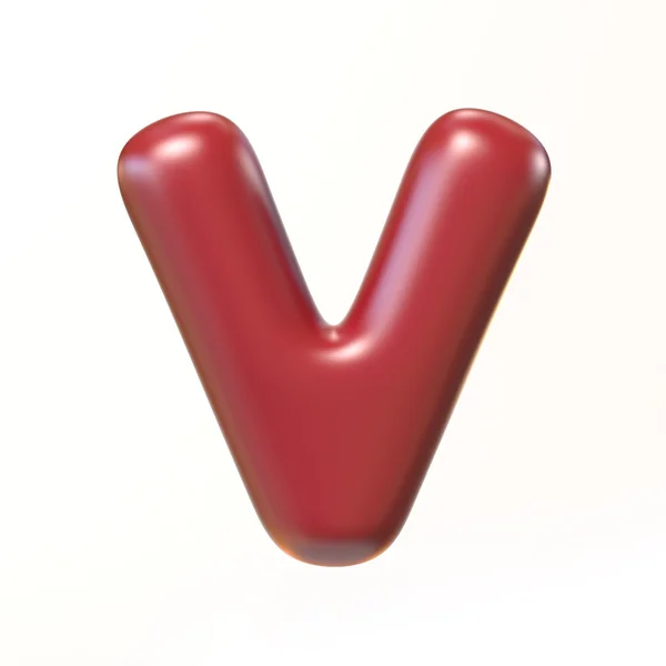 Bubbly 3d font letter V — Stock Photo, Image