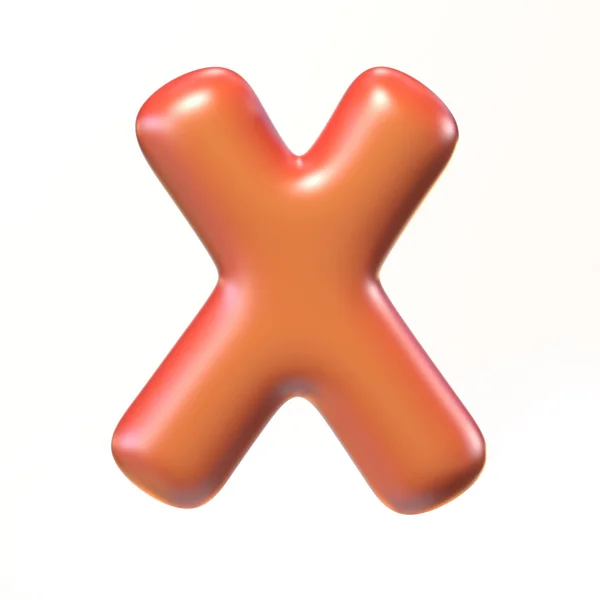 Bubbly 3d font letter X — Stock Photo, Image