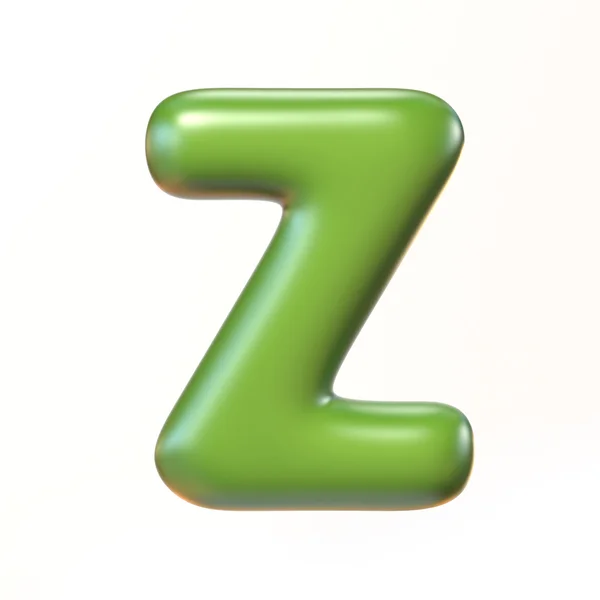 Bubbly 3d font letter Z — Stock Photo, Image