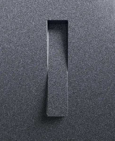 3d yazı tipi kazınmış eğimli mektup — Stok fotoğraf