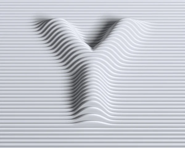 Liniowy 3d czcionki litery Y — Zdjęcie stockowe