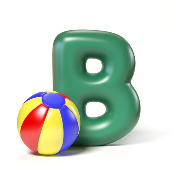 Іграшковий шрифт літери B 3d рендеринга — стокове фото