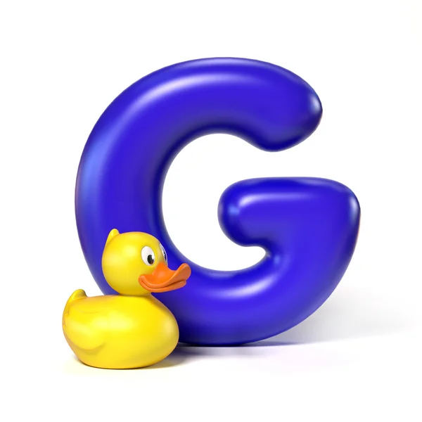 Speelgoed lettertype letter G 3D-rendering — Stockfoto