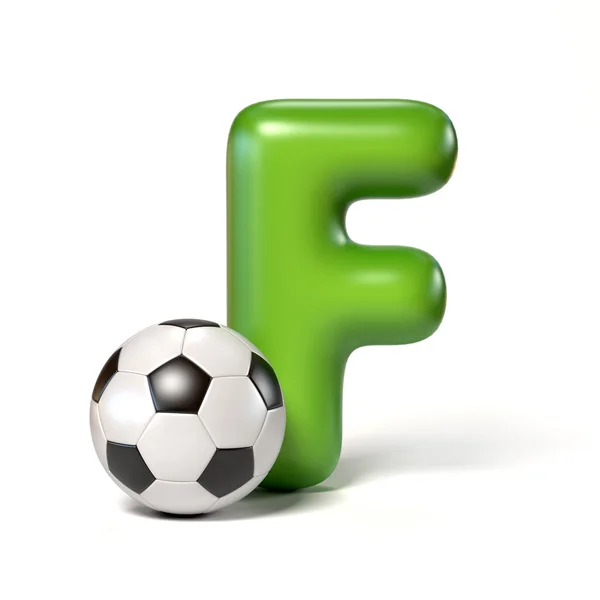 Toy font letter F 3d rendering — Stock Photo, Image
