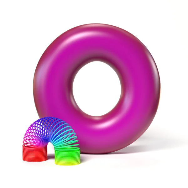 Toy font letter O 3d rendering — Stock Photo, Image