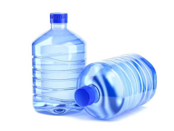 Two large bottle of water on a white background — Stock Photo, Image