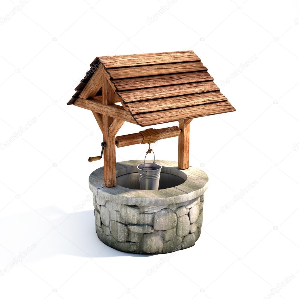 water well 3d illustration