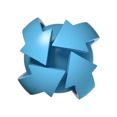 Mavi oklar küre yörüngede