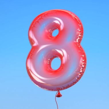 Şeffaf balon yazı tipi sayısı 8