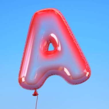 Şeffaf balon yazı tipi harf A