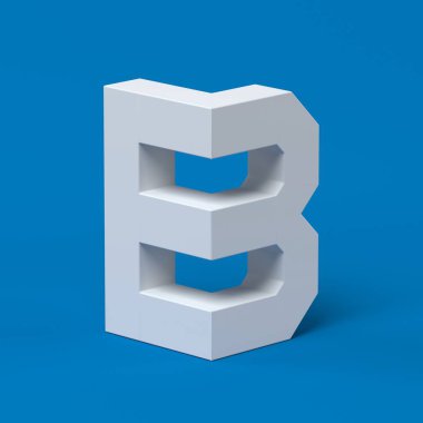 İzometrik yazı tipi harf B