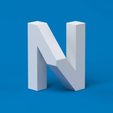 İzometrik yazı tipi harf N